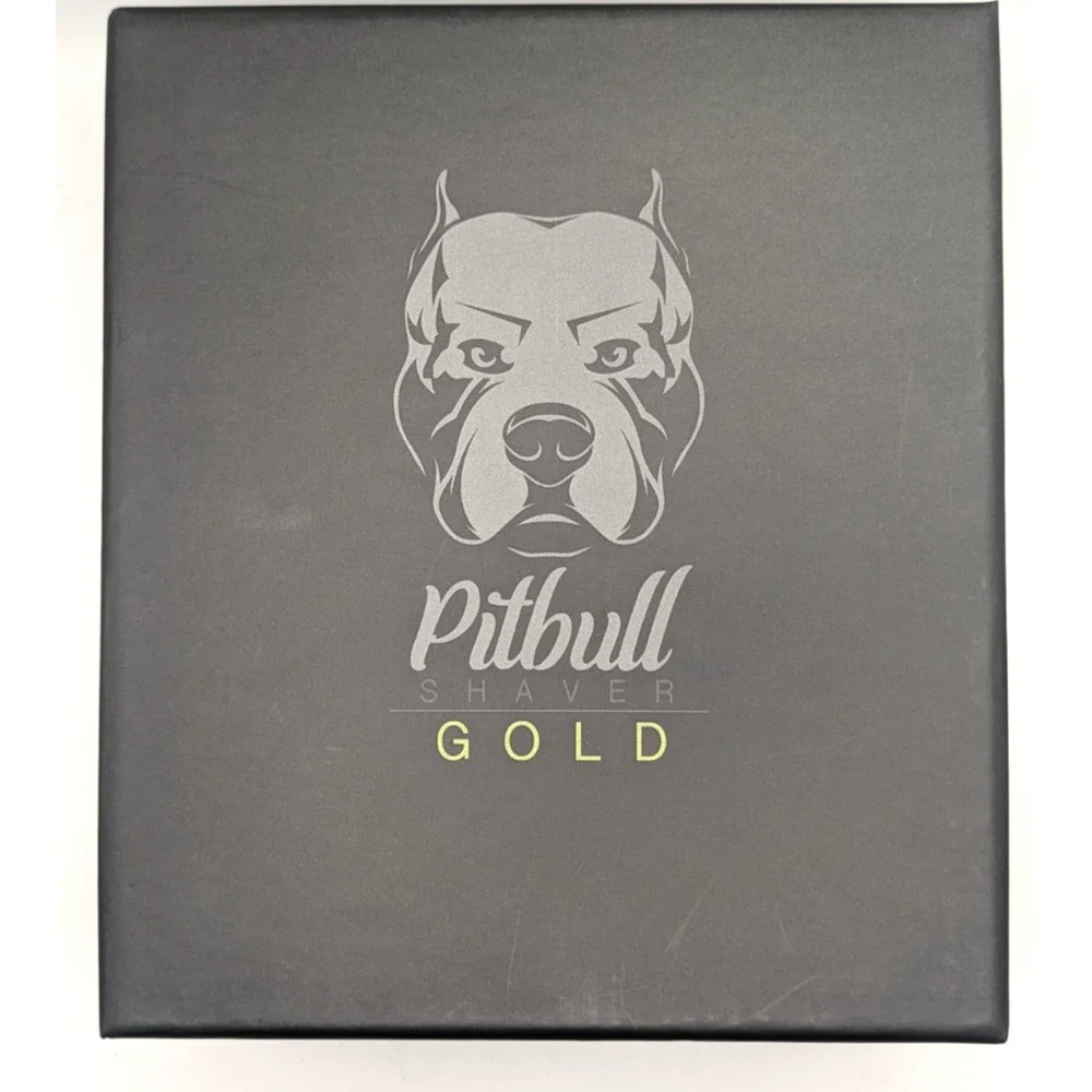 PITBULL Gold Rotary Head Shaver 5 Blade Electric Head Shaver Black No Cord
